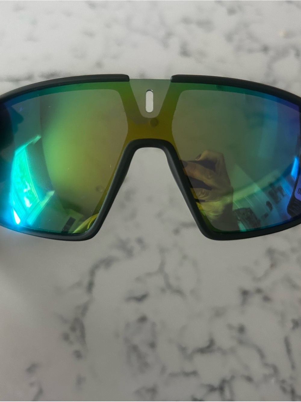 Foster Grant Ironman Visor Sunglasses - Green Blue Lens